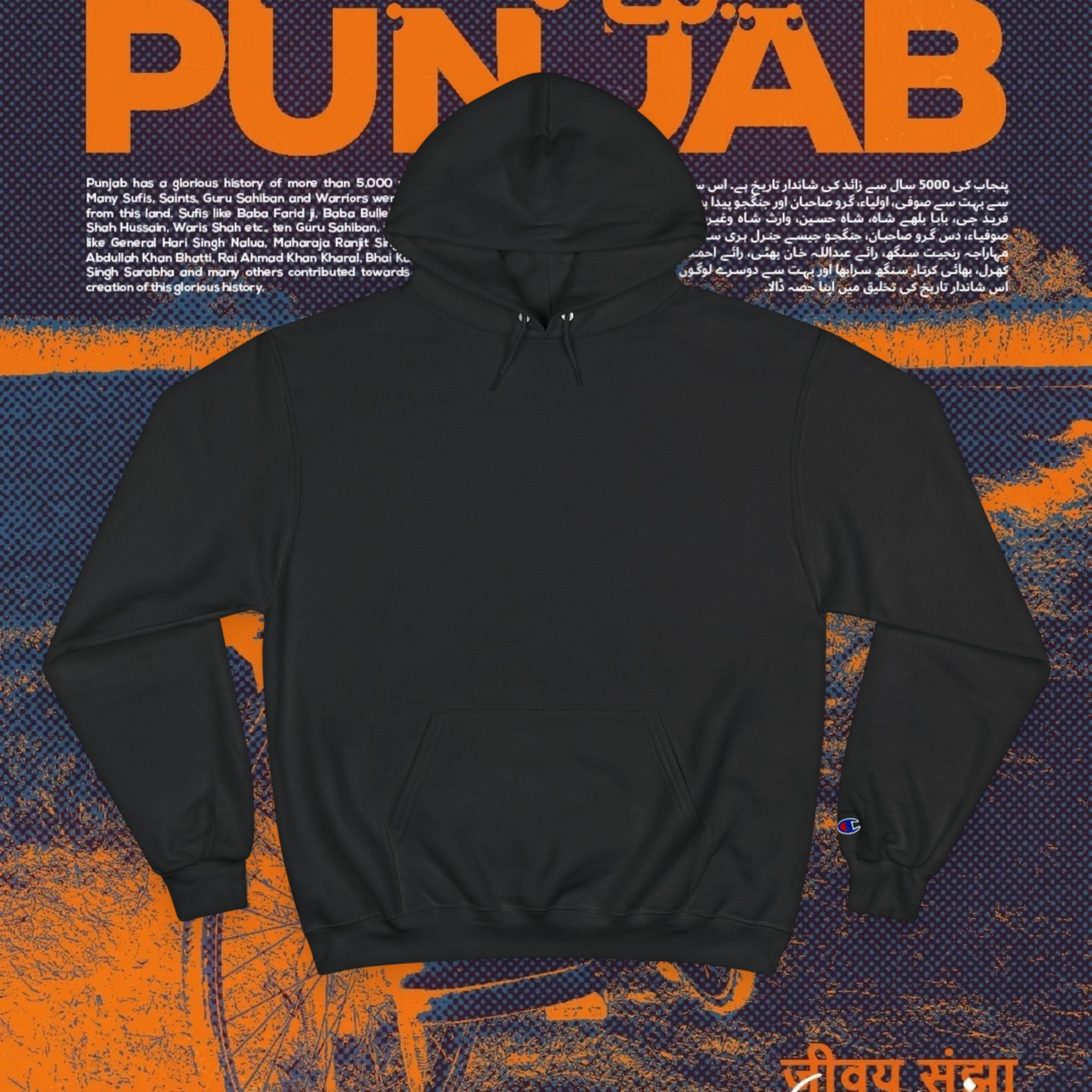 Champion Hoodie with Punjab Graphic